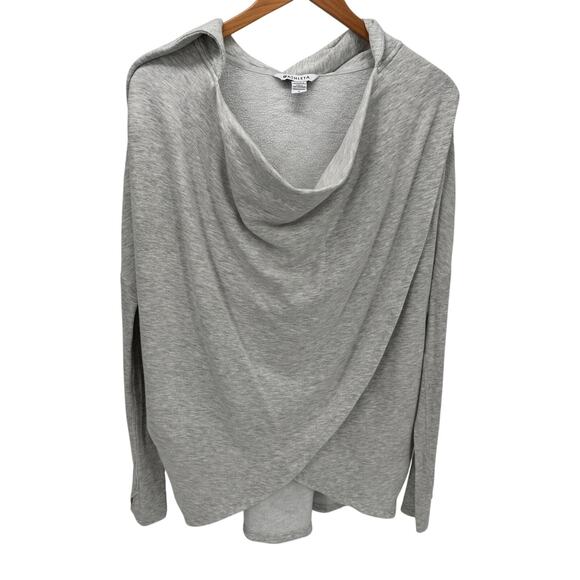 Athleta Tops - Athleta Purana Wrap Hoodie Womens Small Gray Oversize Sweatshirt COMFY Slouchy